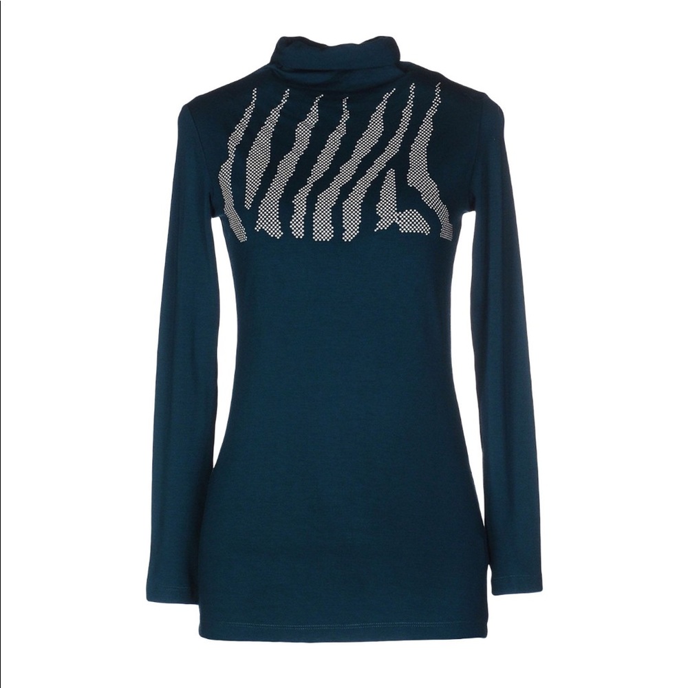 CafeNoir beautiful turtleneck deep jade, stretchy